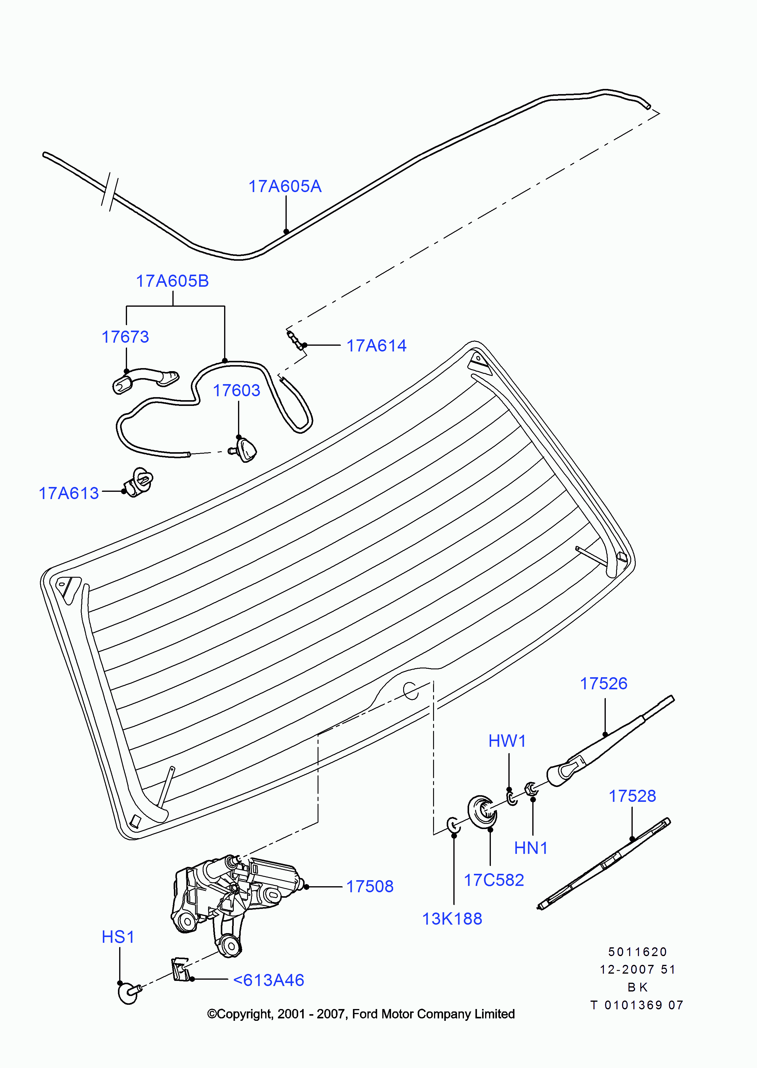 FORD 1713250 - Pyyhkijänsulka inparts.fi