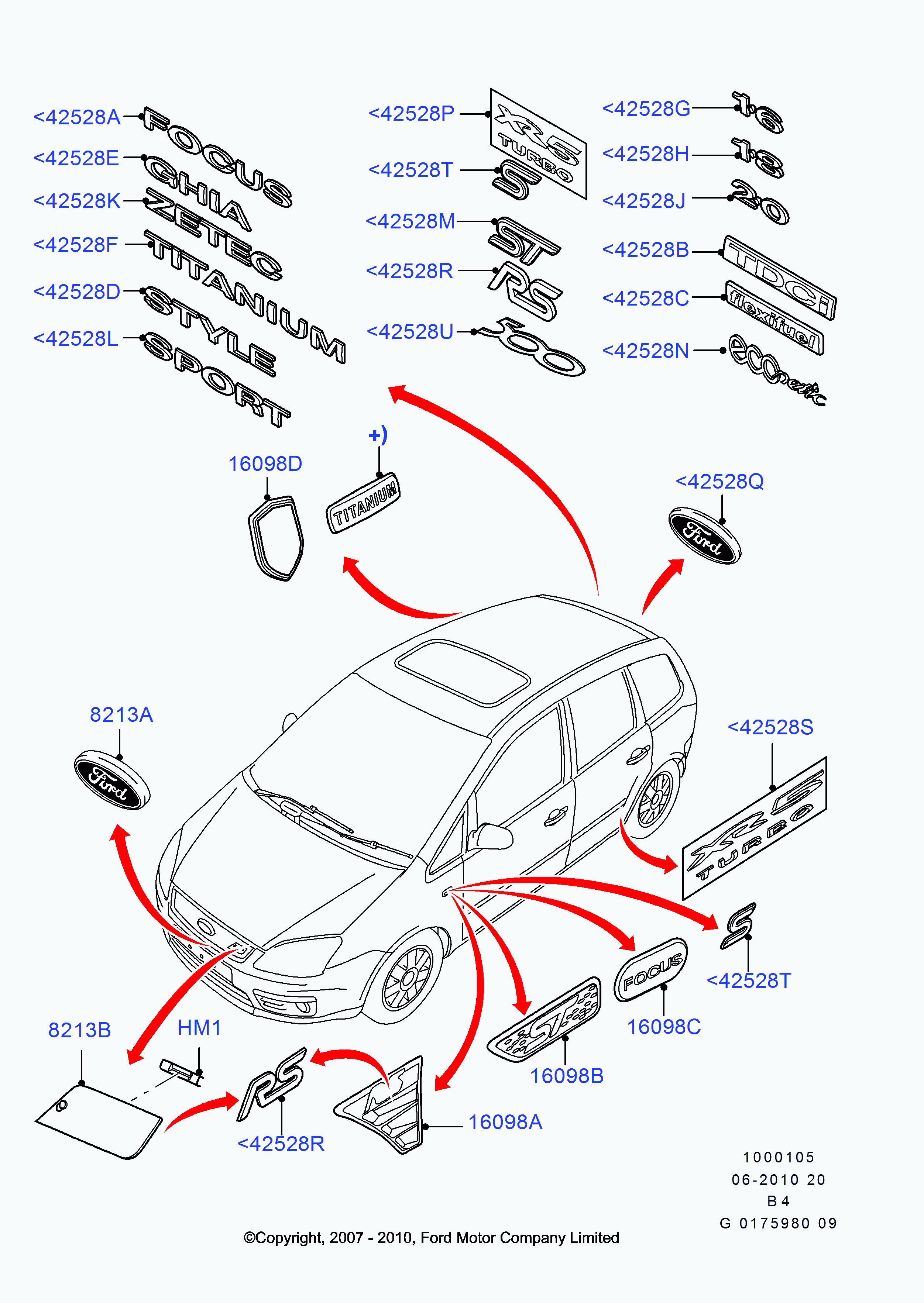 FORD 1 532 603 - Takaluukkumerkki inparts.fi