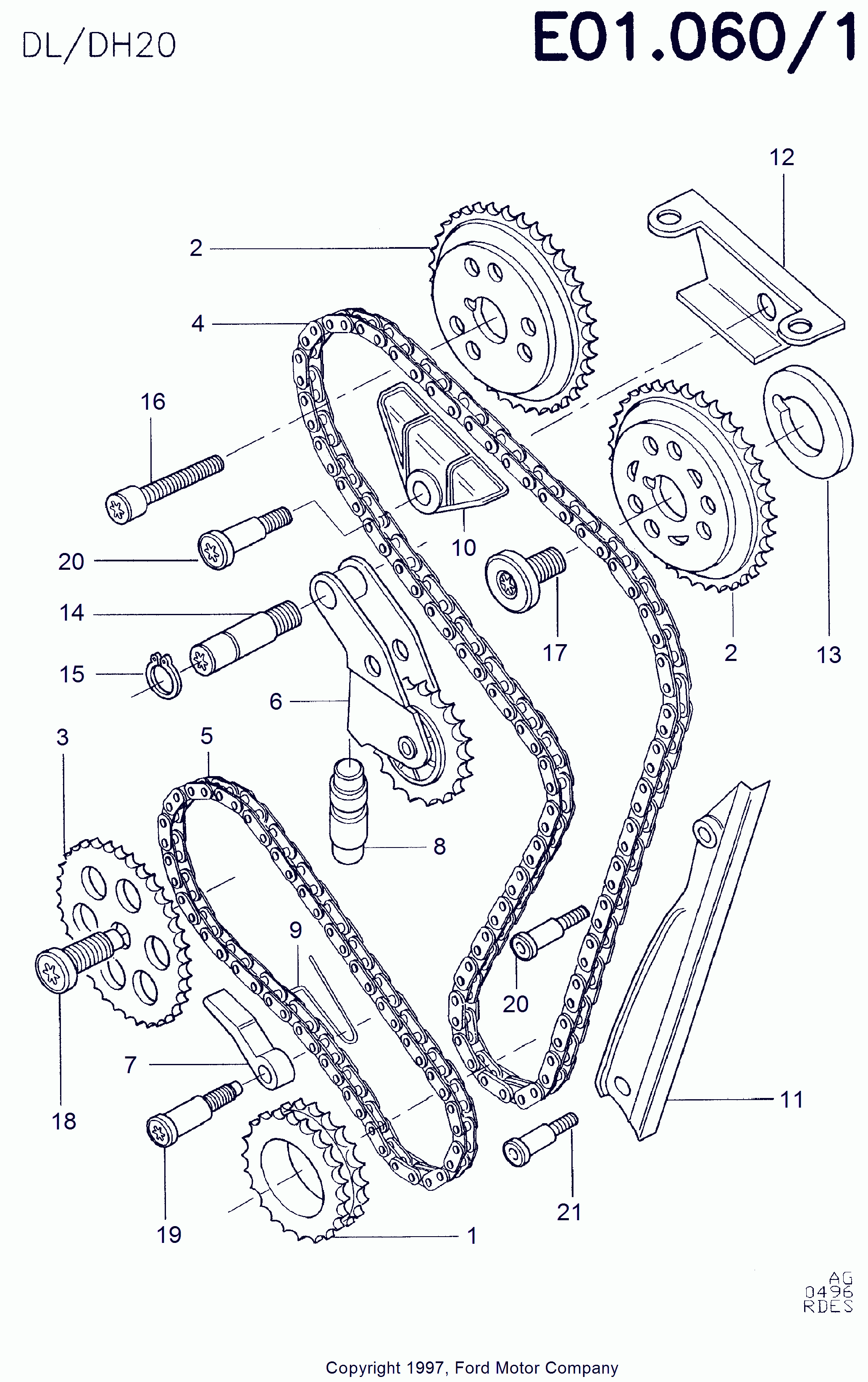 FORD 6 177 698 - Ohjauskisko, jakoketju inparts.fi