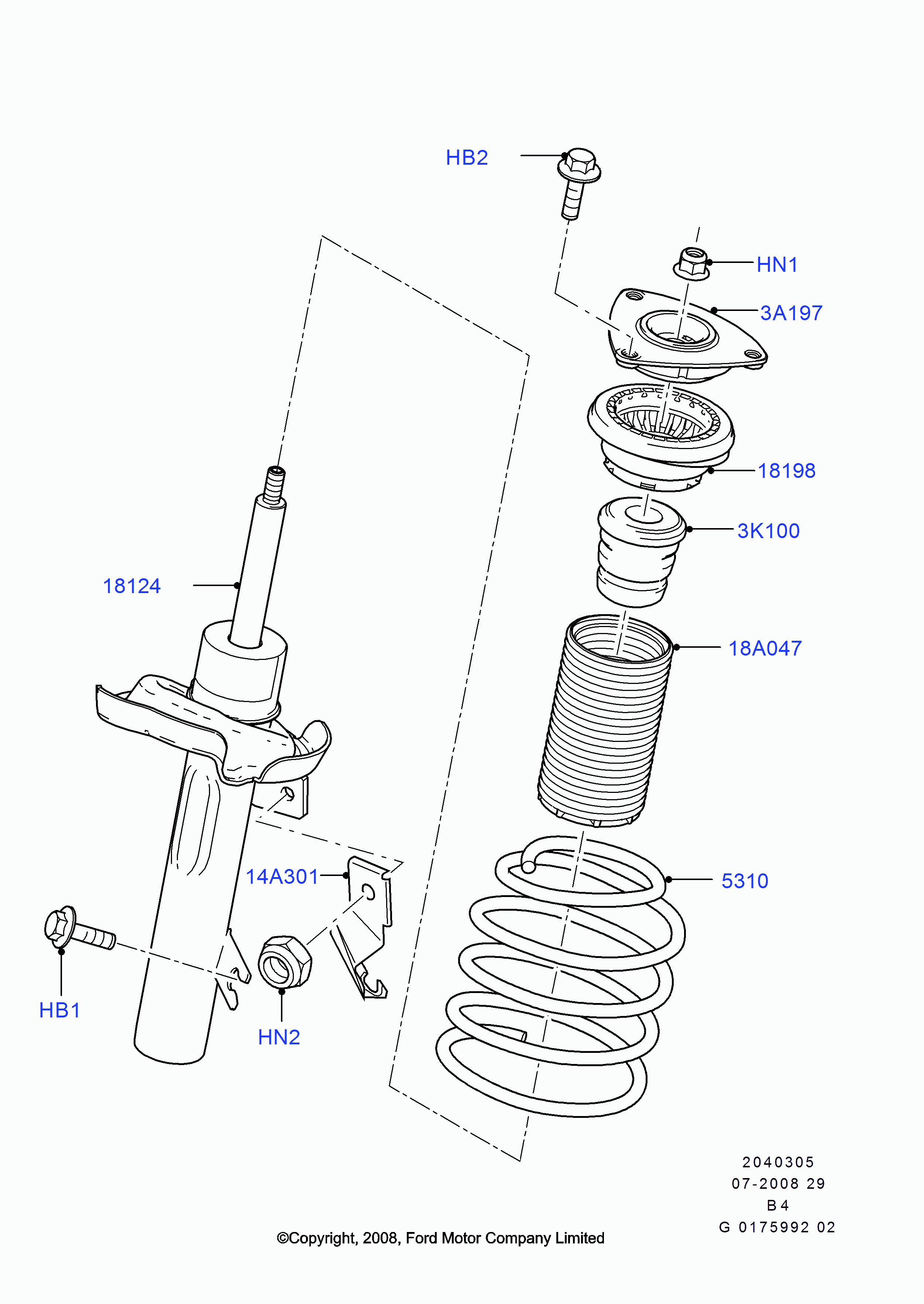 FORD 1570032 - Iskunvaimennin inparts.fi