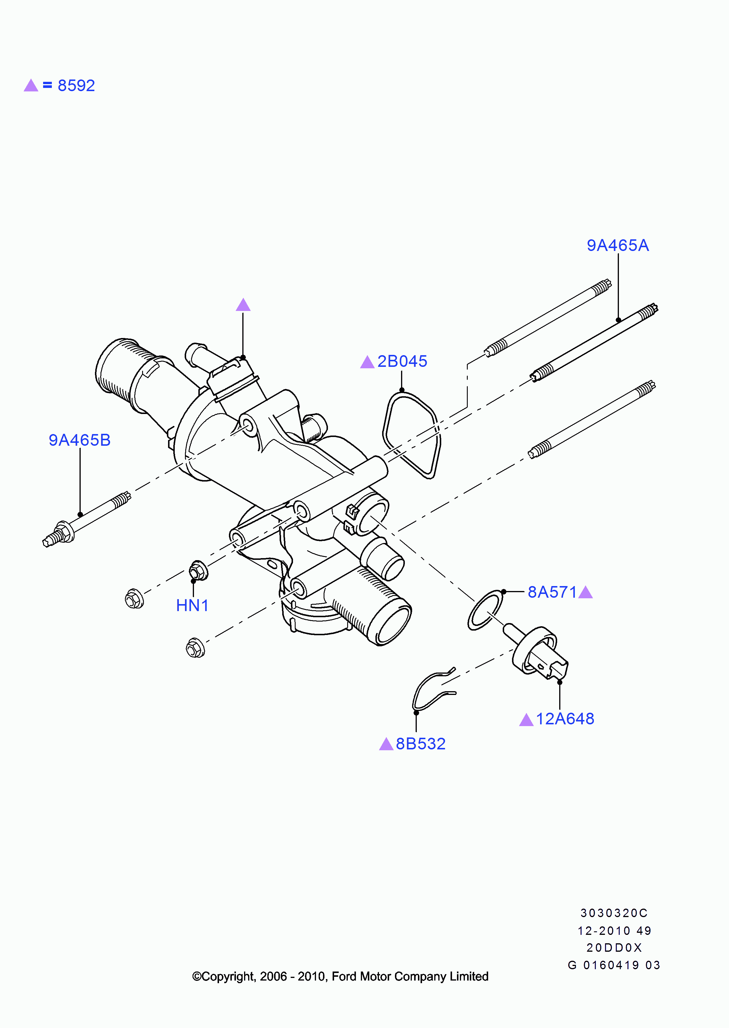 FORD 1 373 385 - Termostaatti, jäähdytysneste inparts.fi