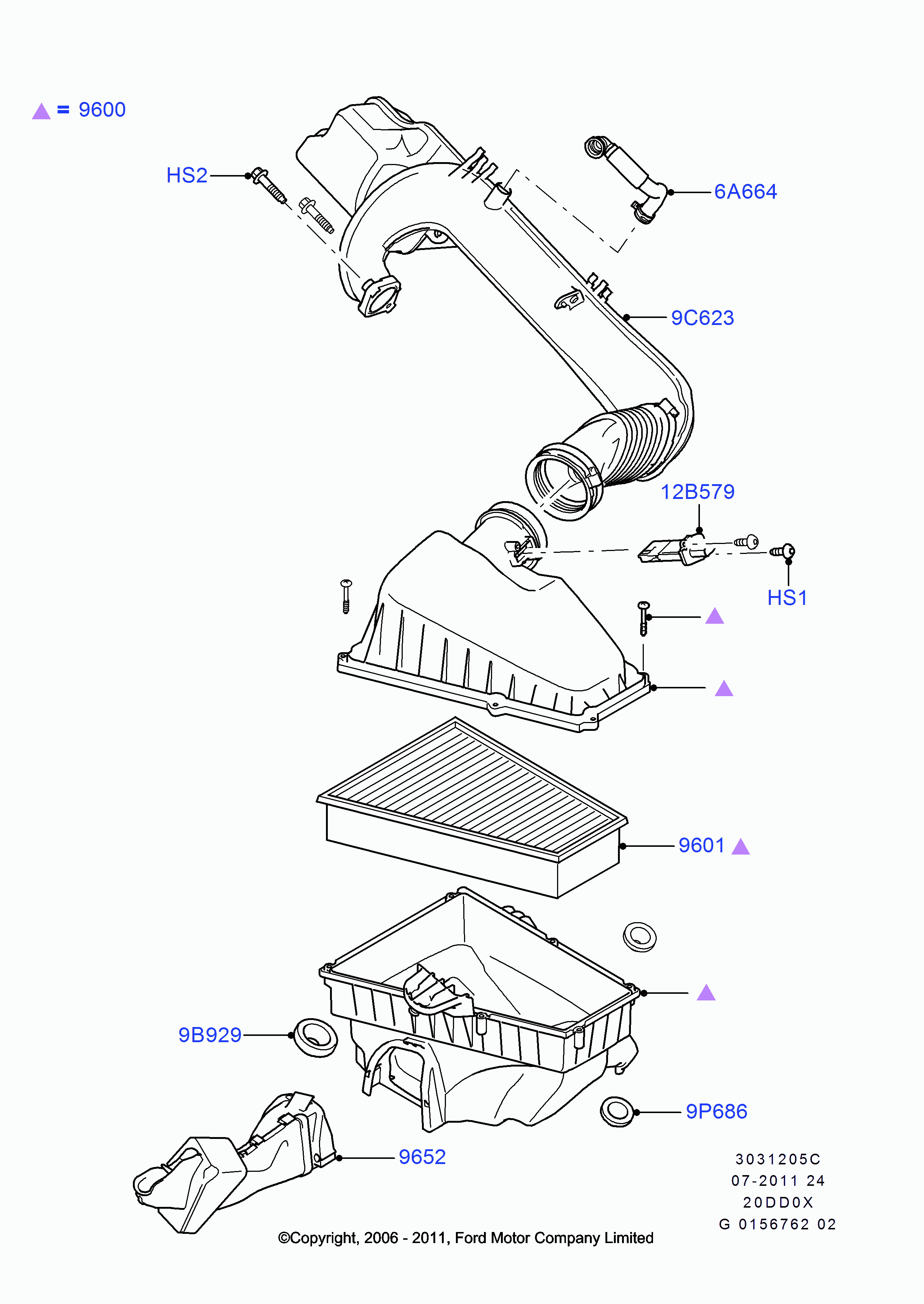 FORD 1469705 - Tiiviste, ilman sisäänotto (ahdin) inparts.fi