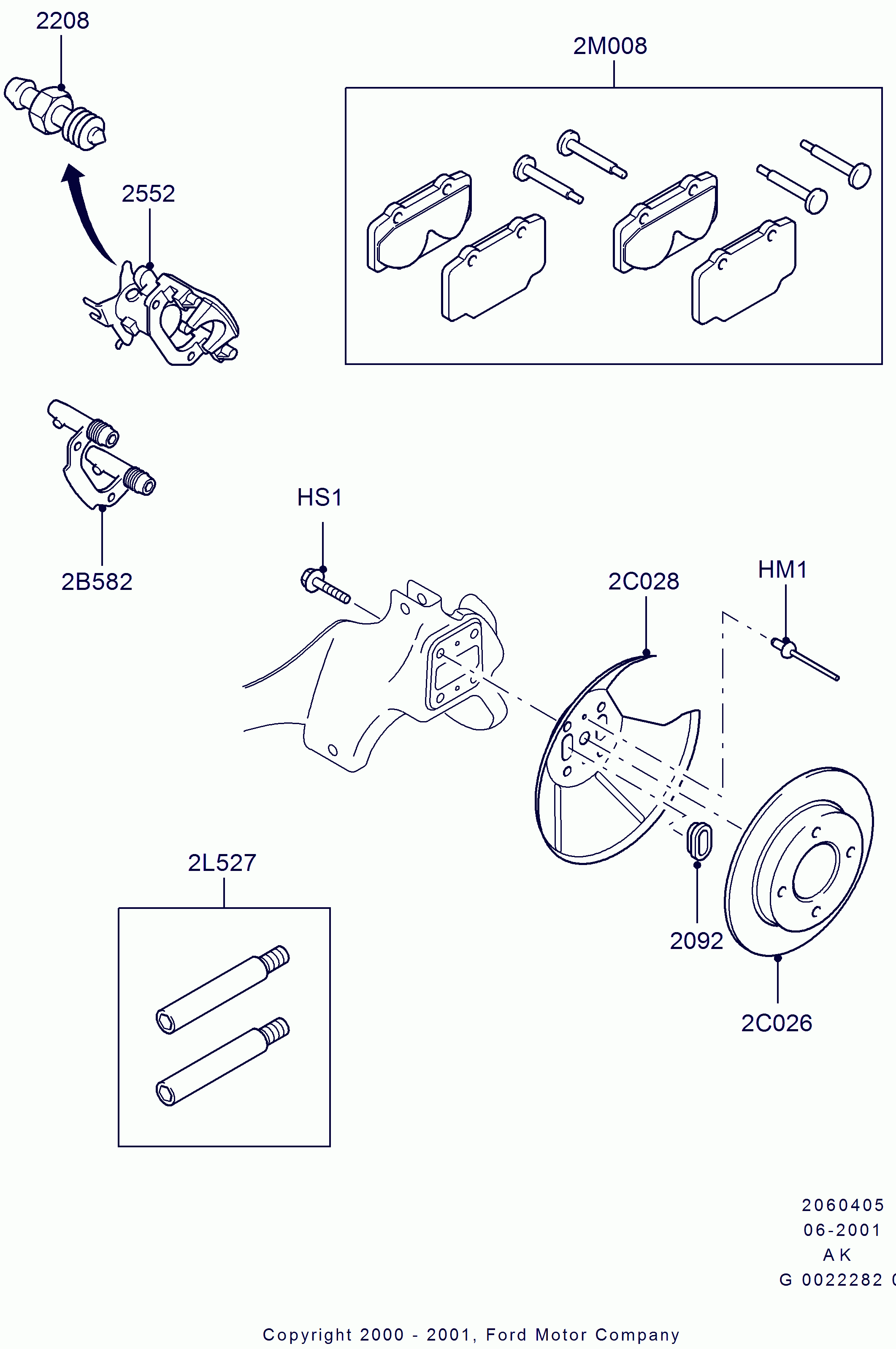 FORD 1075563 - Ohjainhylsysarja, jarrusatula inparts.fi