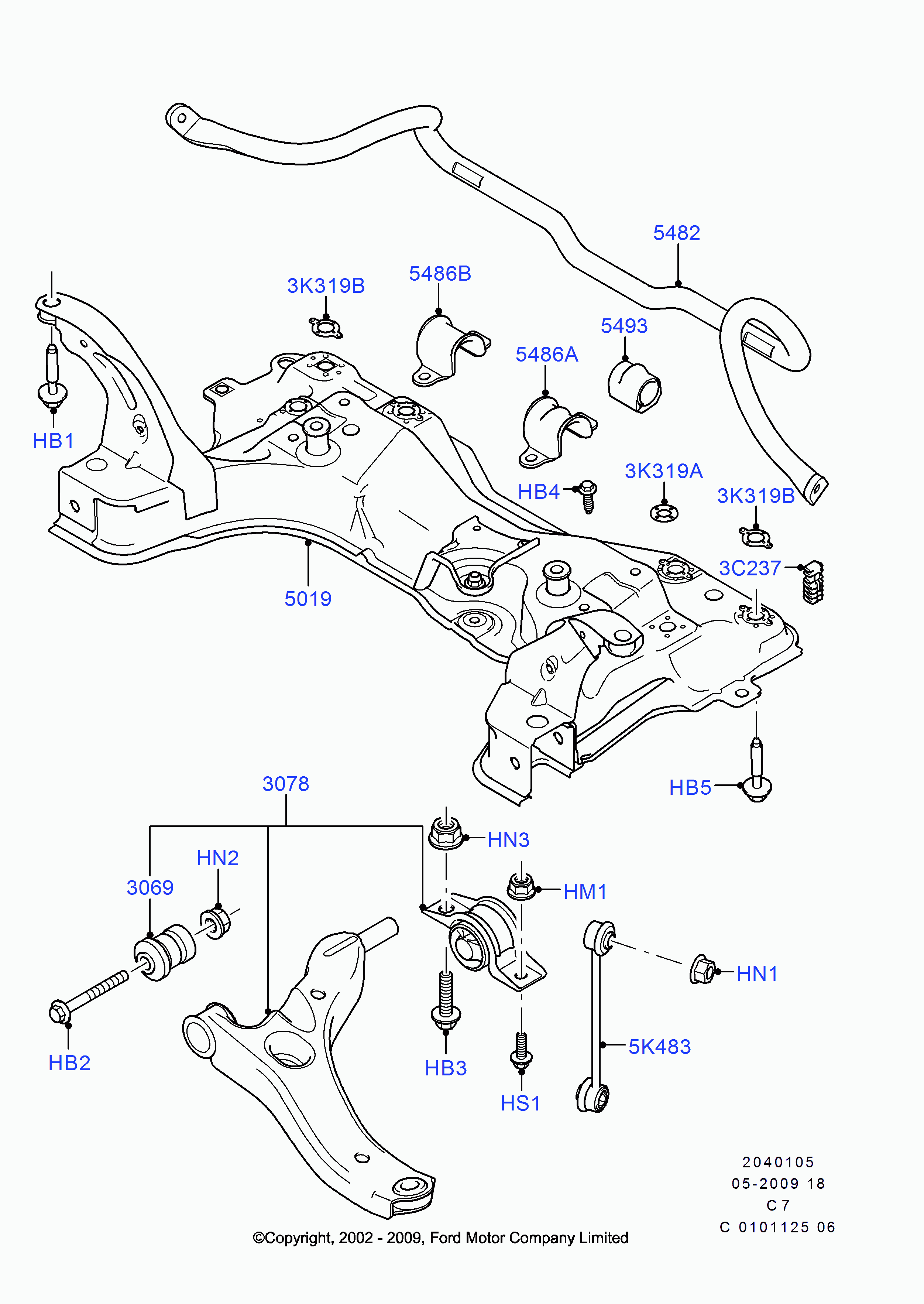 FORD 1355050 - Tukivarsi, pyöräntuenta inparts.fi