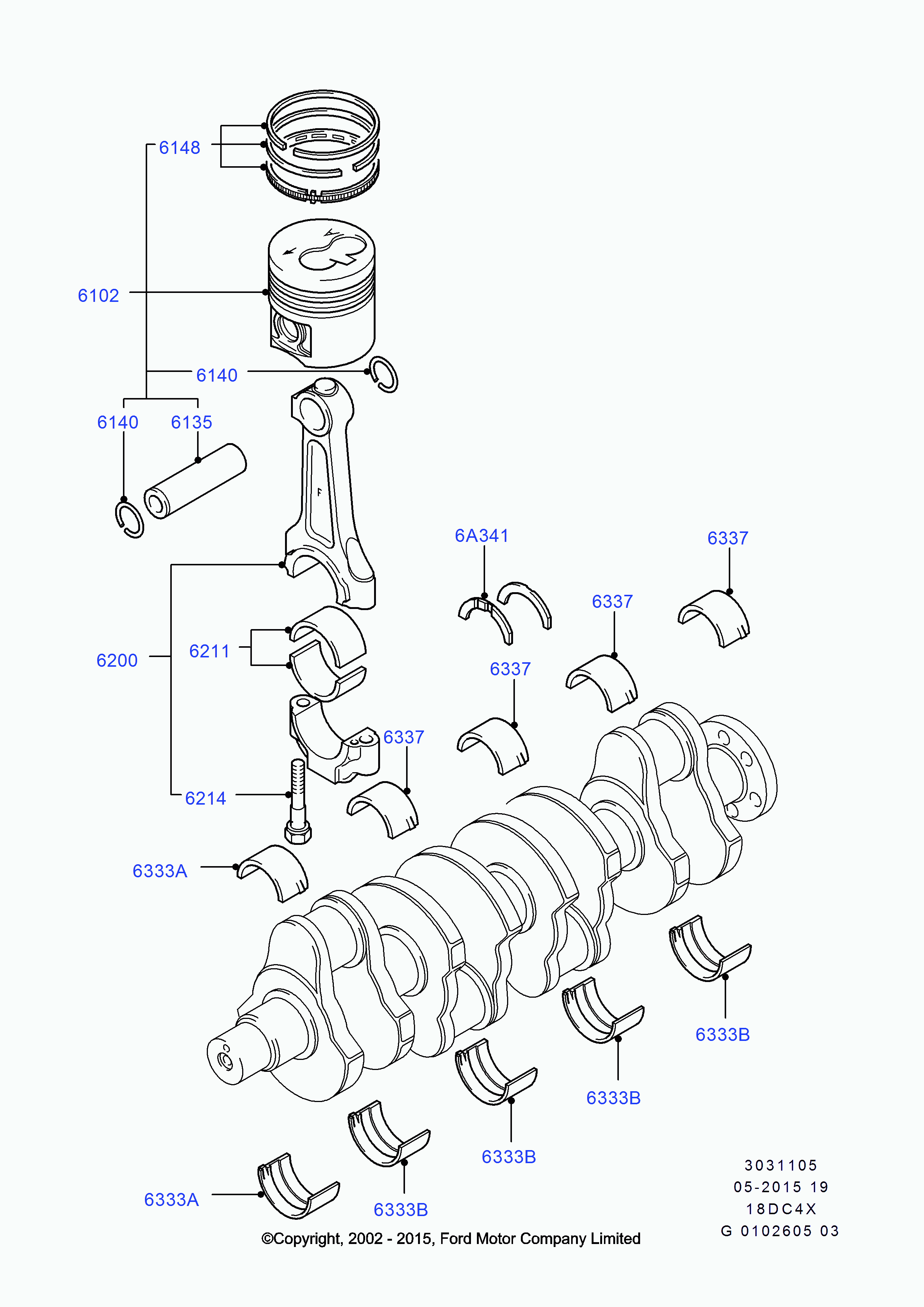 FORD 1465159 - Kampiakselilaakerisarja inparts.fi