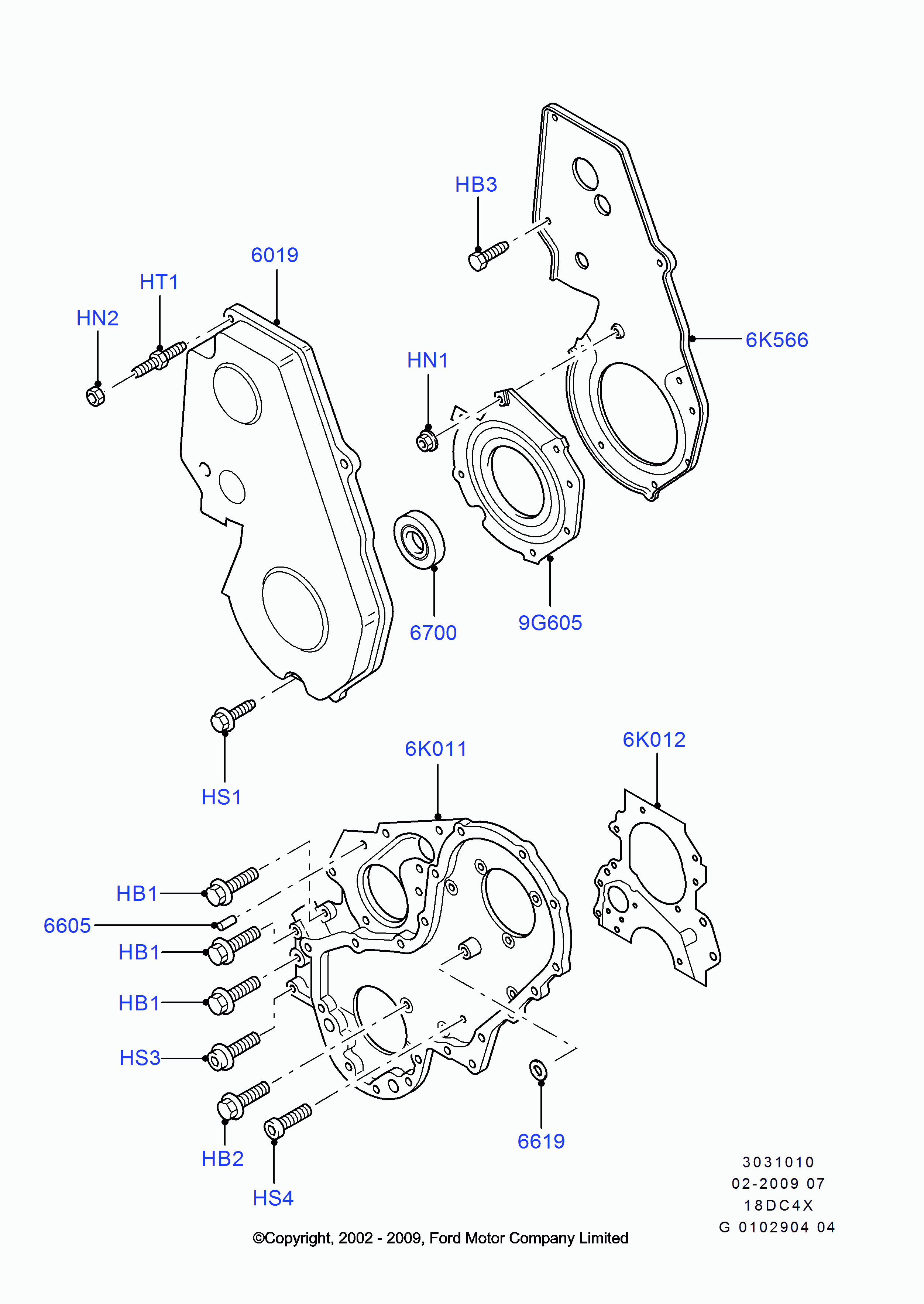 FORD 1810619 - Akselitiiviste, ruiskutuspumppu inparts.fi