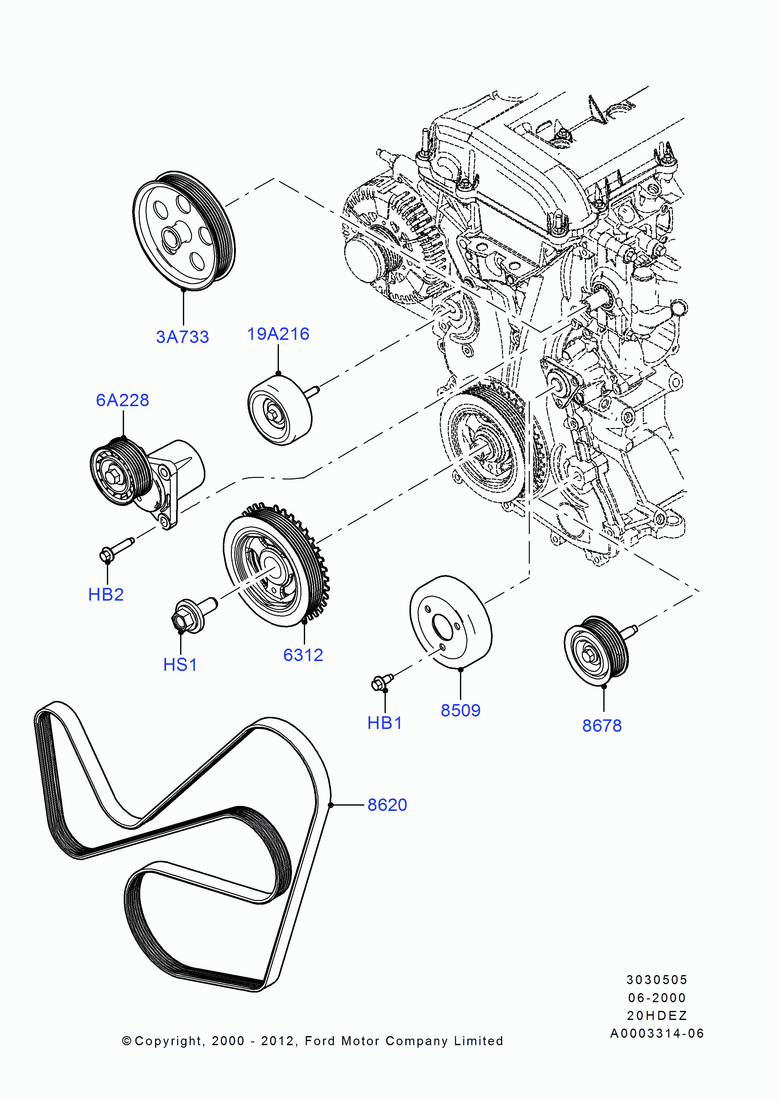 FORD 1318844 - Ohjainrulla, moniurahihna inparts.fi