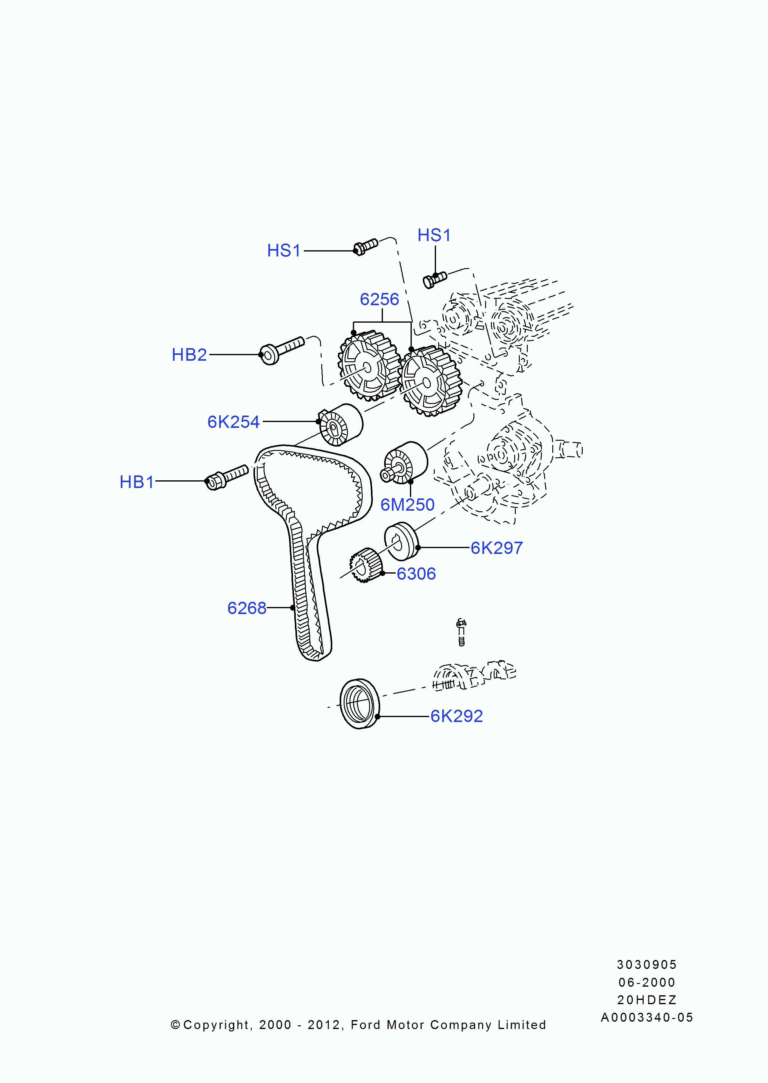 FORD 1213852 - Ohjainrulla, hammashihna inparts.fi