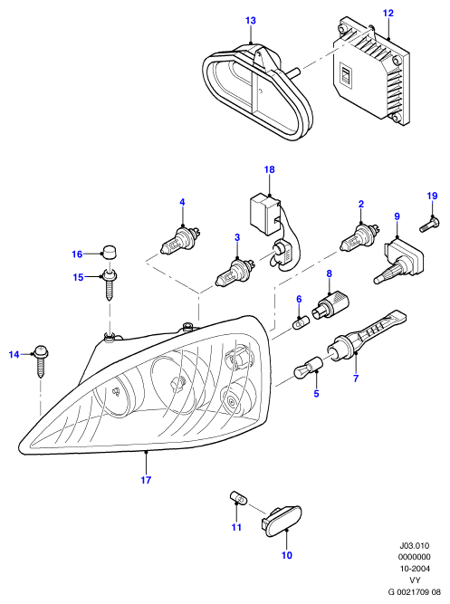 FORD 1041664 - Säätöelementti, ajovalojen korkeudensäätö inparts.fi