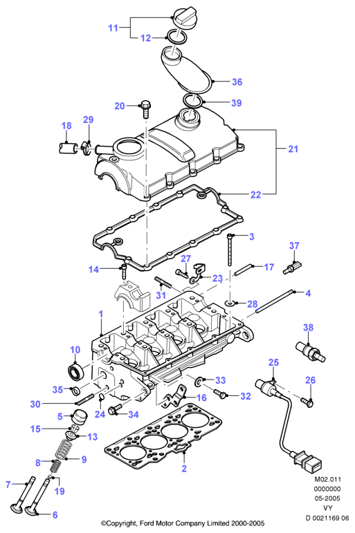 FORD 1250855 - Vesipumppu + jakohihnasarja inparts.fi