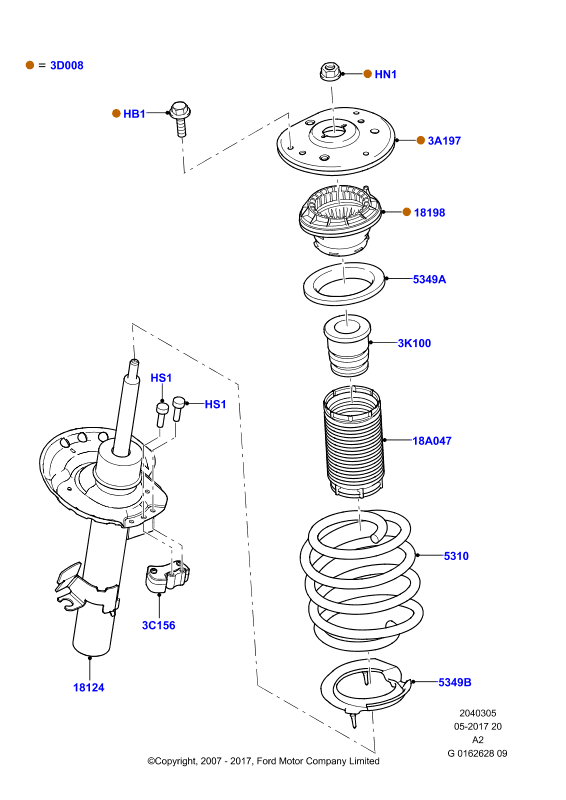 FORD 1474352 - Pölysuojasarja, iskunvaimennin inparts.fi