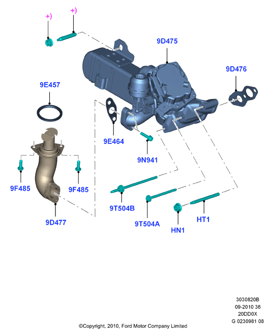 FORD 1855876* - Venttiili, pakokaasun kierrätys inparts.fi