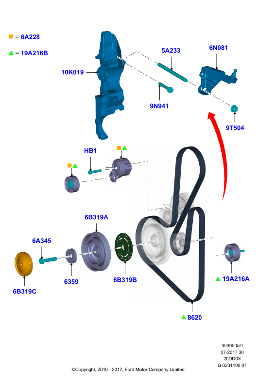 FORD 1837783 - Hihnapyörä, kampiakseli inparts.fi