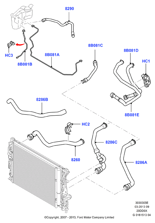 FORD 1587528 - Jäähdytysnesteputki inparts.fi