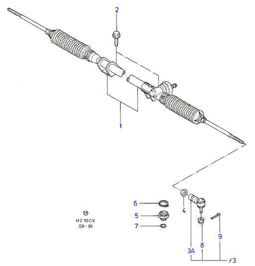 FORD 6 128 814 - Raidetangon pää inparts.fi