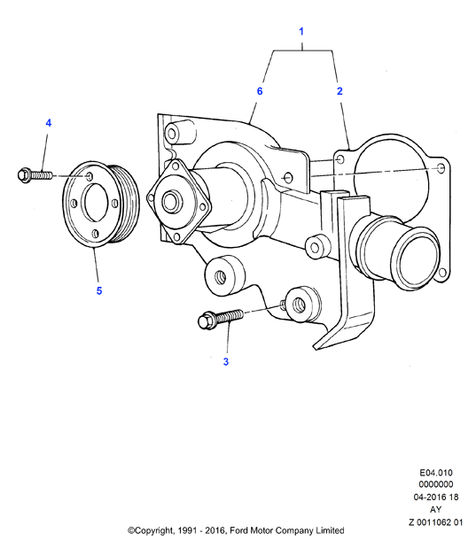 FORD 1 517 728 - Vesipumppu inparts.fi