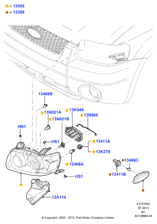 FORD 44 15 222 - Polttimo, ajovalo inparts.fi