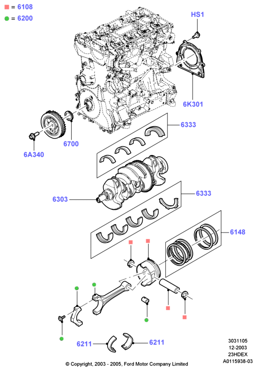 FORD 1 131 305 - Akselitiiviste, kampiakseli inparts.fi