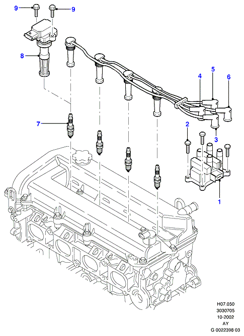 FORD 1255505 - Sytytysjohtosarja inparts.fi