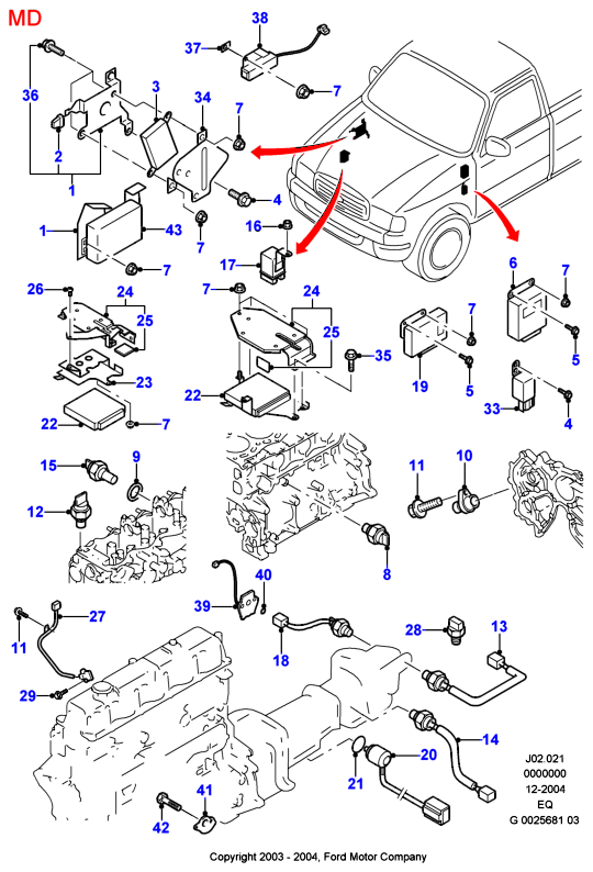 FORD 2029384 - Tunnistin, öljynpaine inparts.fi