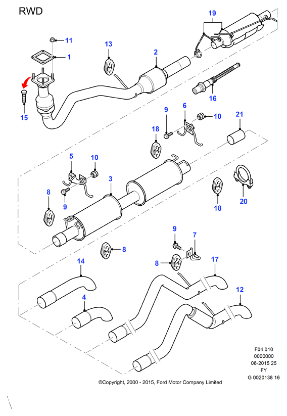 FORD 4055745 - Tiiviste, pakoputki inparts.fi