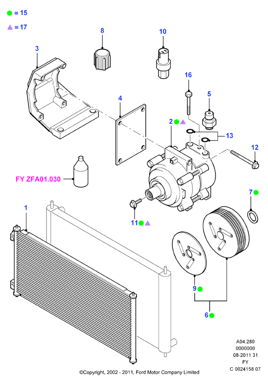 FORD 4 683 733 - Kompressori, ilmastointilaite inparts.fi