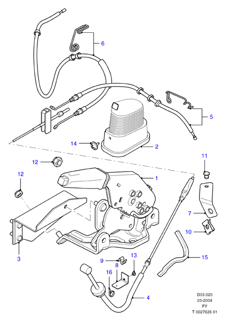 FORD 4331041 - Vaijeri, seisontajarru inparts.fi