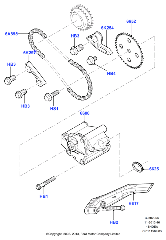 FORD 1 119 857 - Jakoketjusarja inparts.fi