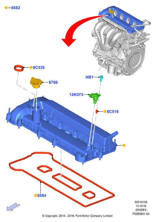 FORD 5 157 382 - Tiivistesarja, vent. koppa inparts.fi