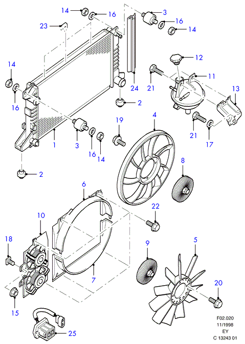 FORD 1 671 777 - Jäähdytin,moottorin jäähdytys inparts.fi