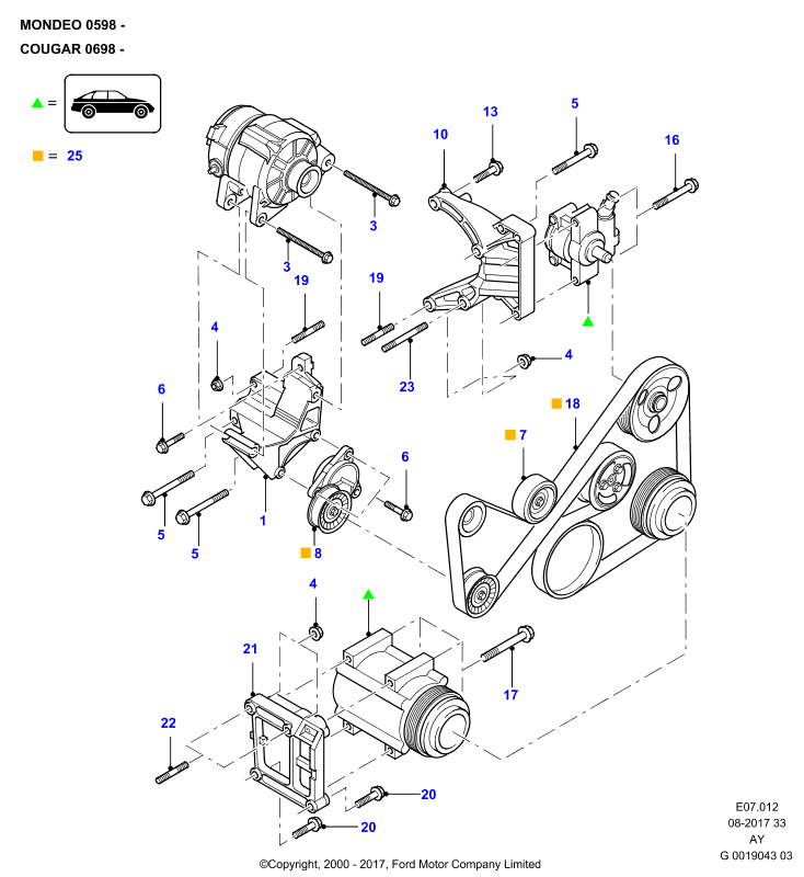 FORD 1013197 - Moniurahihna inparts.fi