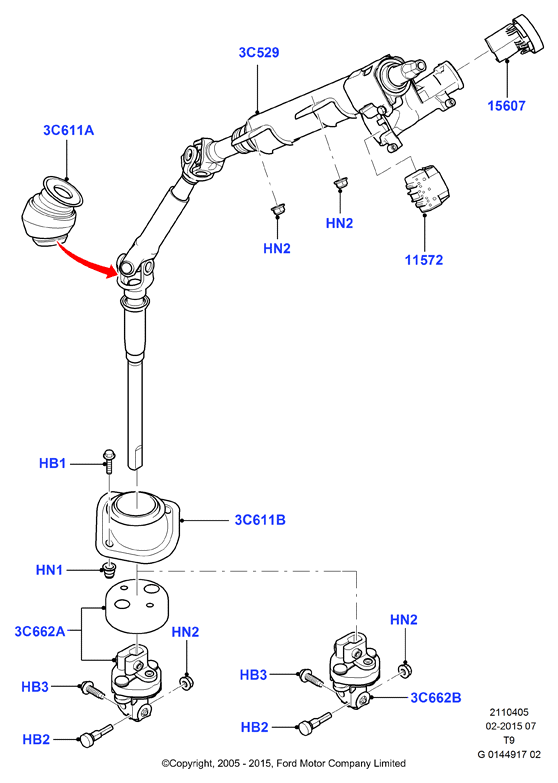 FORD 1510876 - Nivel, ohjausakseli inparts.fi