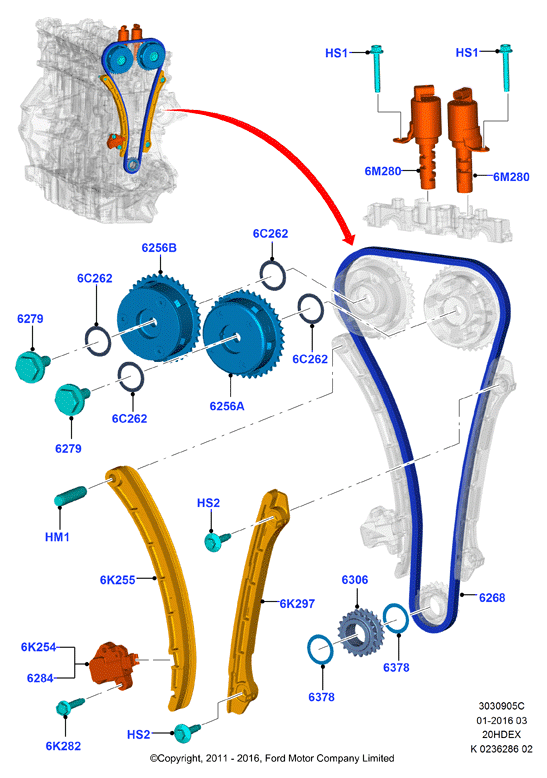 Perkins 5150935 - Kiertokangen laakeri inparts.fi