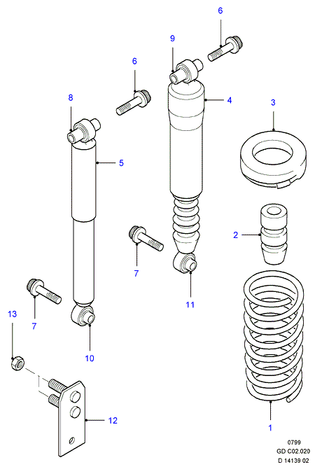 FORD 7 284 774 - Vaimennuskumi, jousitus inparts.fi