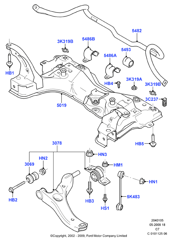 FORD 1355048 - Tukivarsi, pyöräntuenta inparts.fi