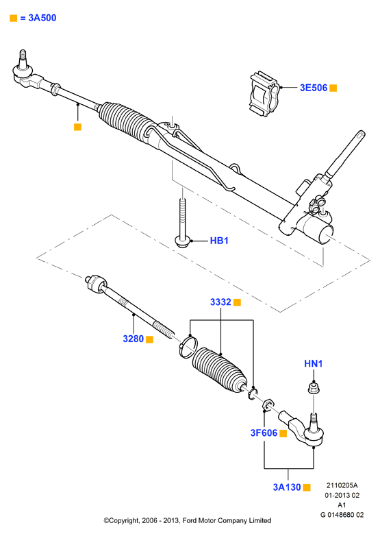 FORD 1789439 - Ohjausvaihde inparts.fi