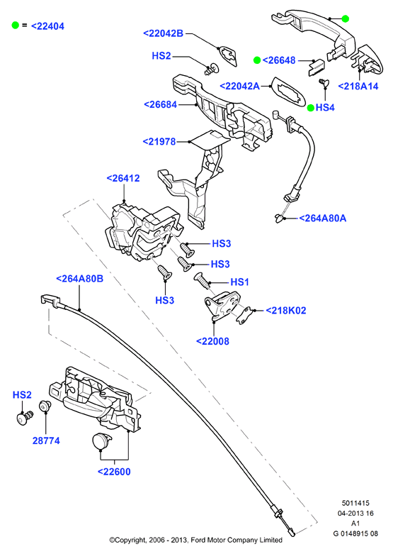 FORD 1776958 - Oven kahva inparts.fi