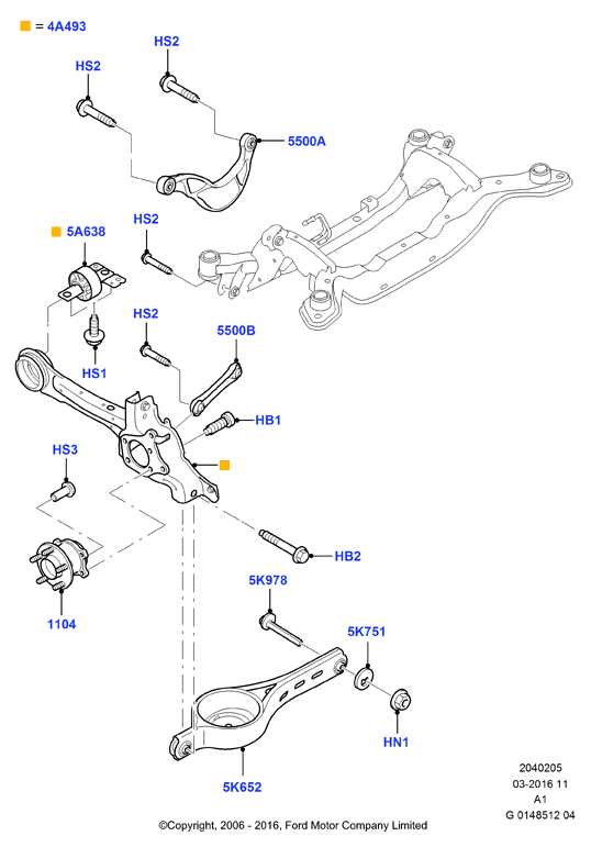 FORD 2 040 702 - Tukivarren hela inparts.fi