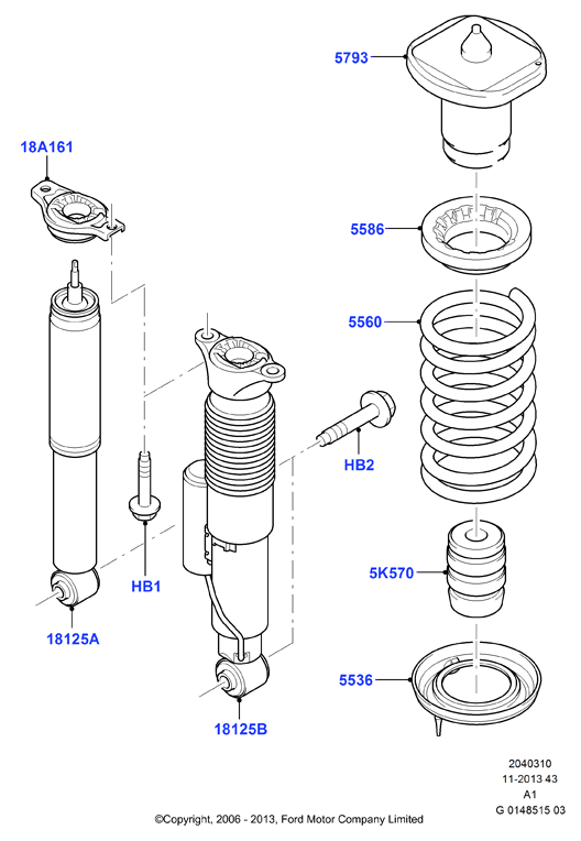 FORD 1545069 - Vaimennuskumi, jousitus inparts.fi