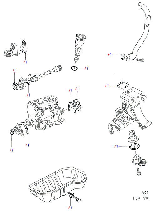 FORD 1 009 167 - Tiivistesarja, sylinterikansi inparts.fi