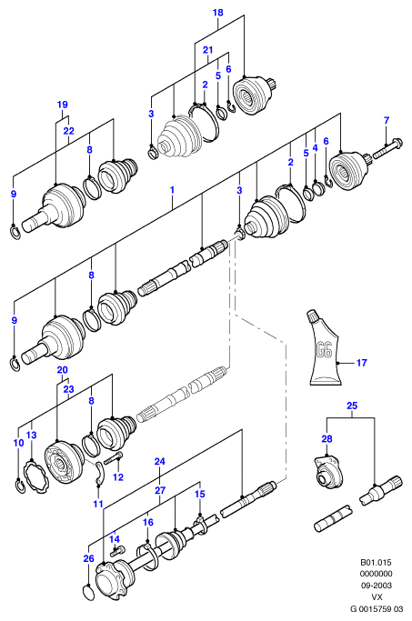 FORD 1690336 - Nivelsarja, vetoakseli inparts.fi