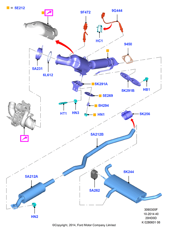 FORD 5144254 - Lambdatunnistin inparts.fi