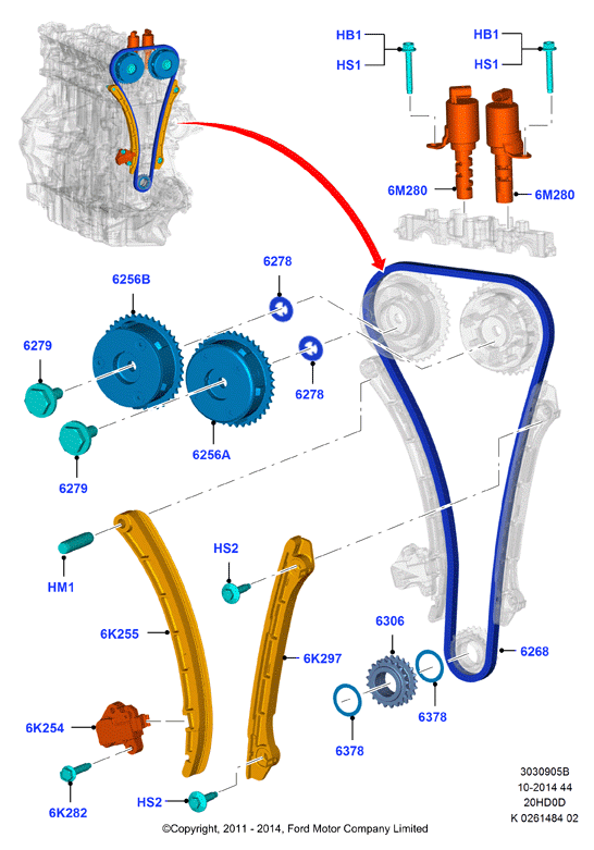 FORD 5 101 191 - Jakoketjusarja inparts.fi