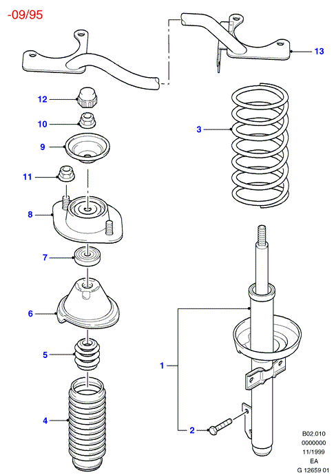 Opel 6112404 - Jousijalan tukilaakeri inparts.fi