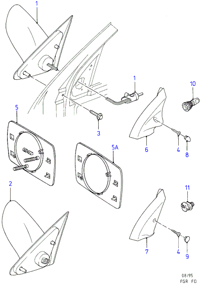 FORD 7241260 - Peililasi, ulkopeili inparts.fi