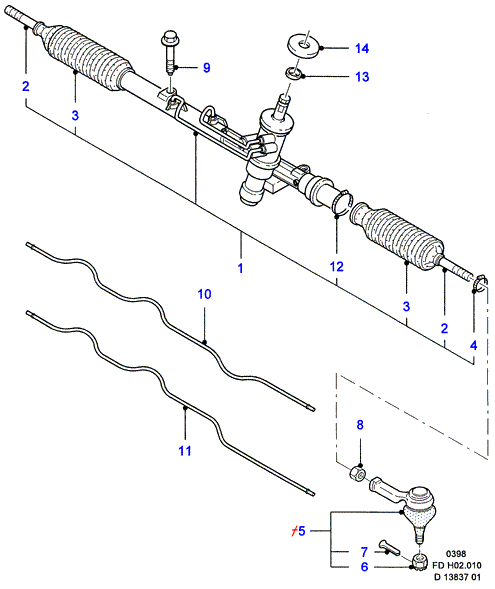 FORD 7294415 - Raidetangon pää, suora inparts.fi