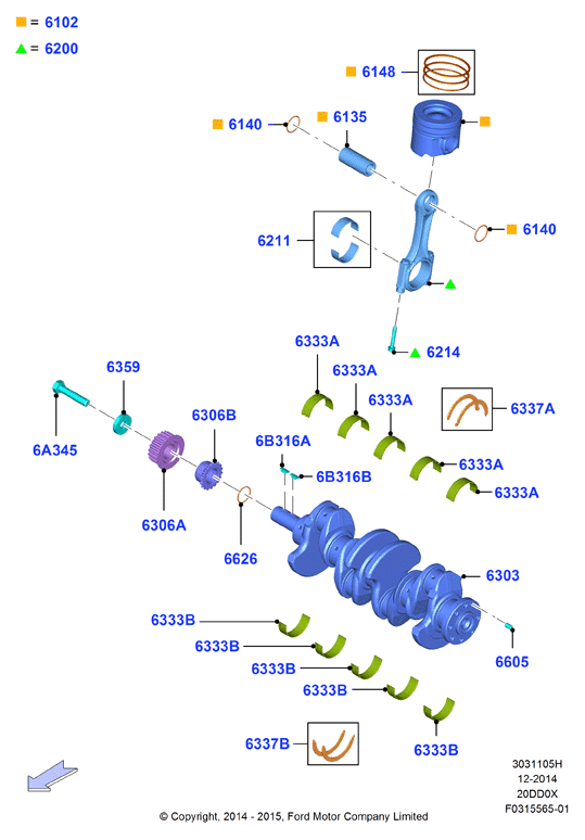 FORD 1250298 - Hammashihnasarja inparts.fi