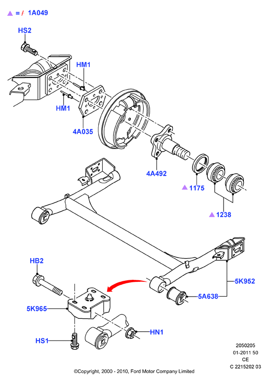 MAZDA 1 016 439 - Tukivarren hela inparts.fi