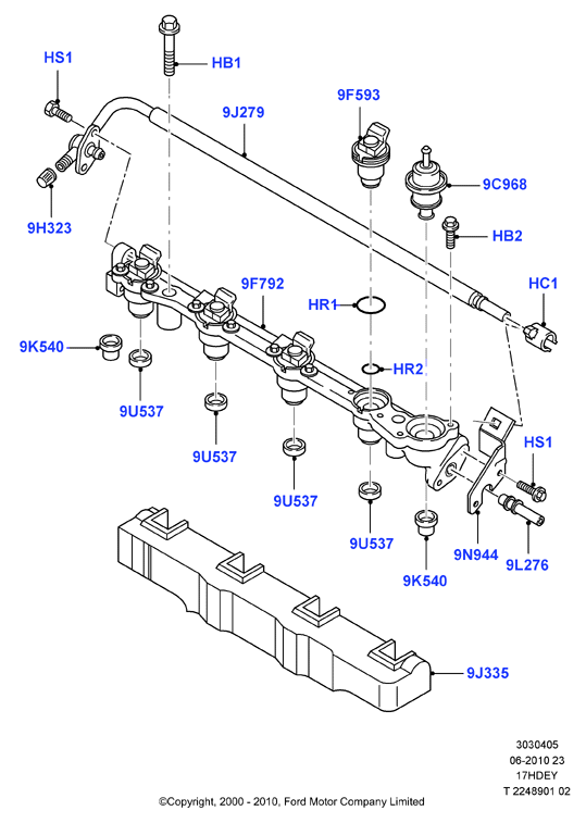 FORD 1000404 - Polttoaineen paineensäätäjä inparts.fi