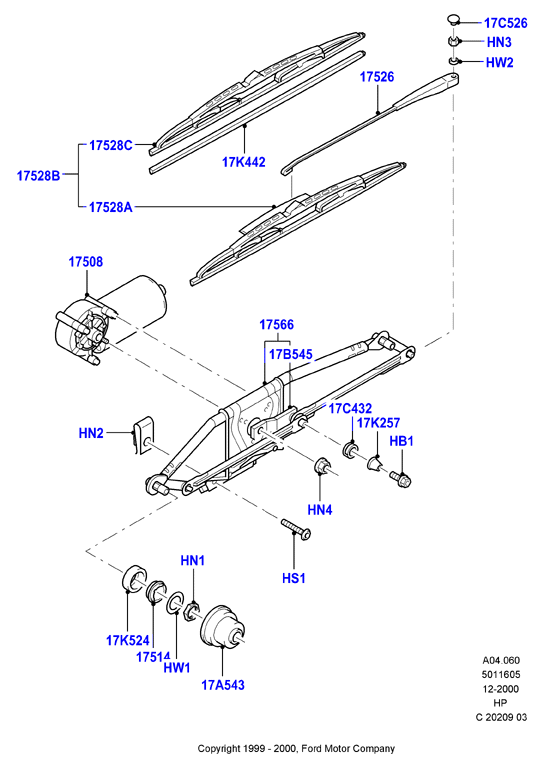 FORD 1332351 - Pyyhkijänsulka inparts.fi